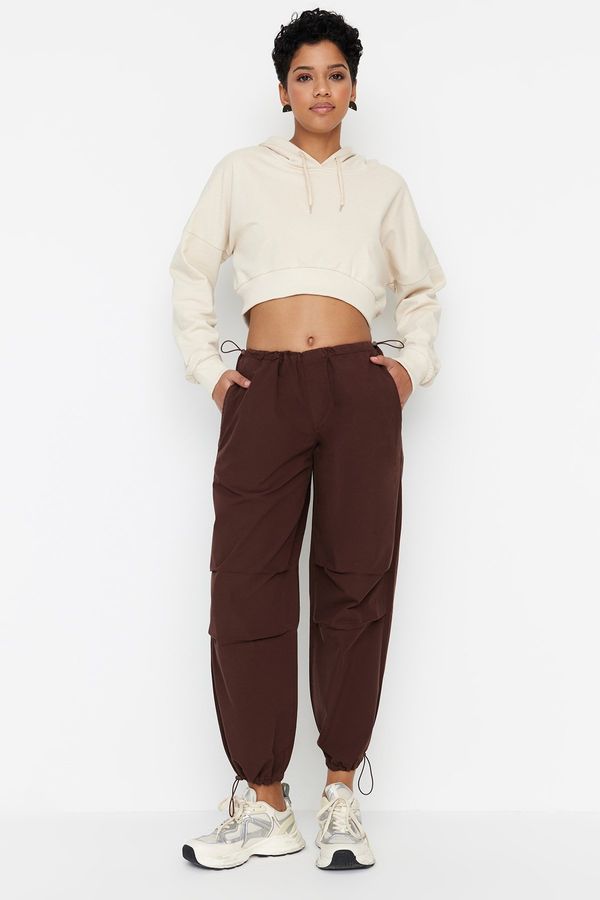 Trendyol Trendyol Brown Pajamas Normal Waist Parachute Trousers