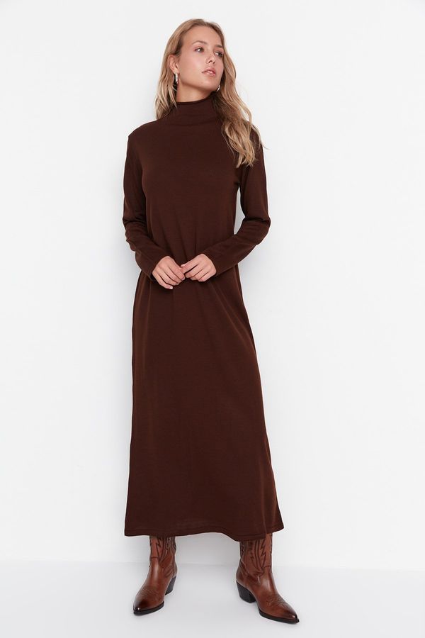 Trendyol Trendyol Brown Turtleneck Sweater Dress