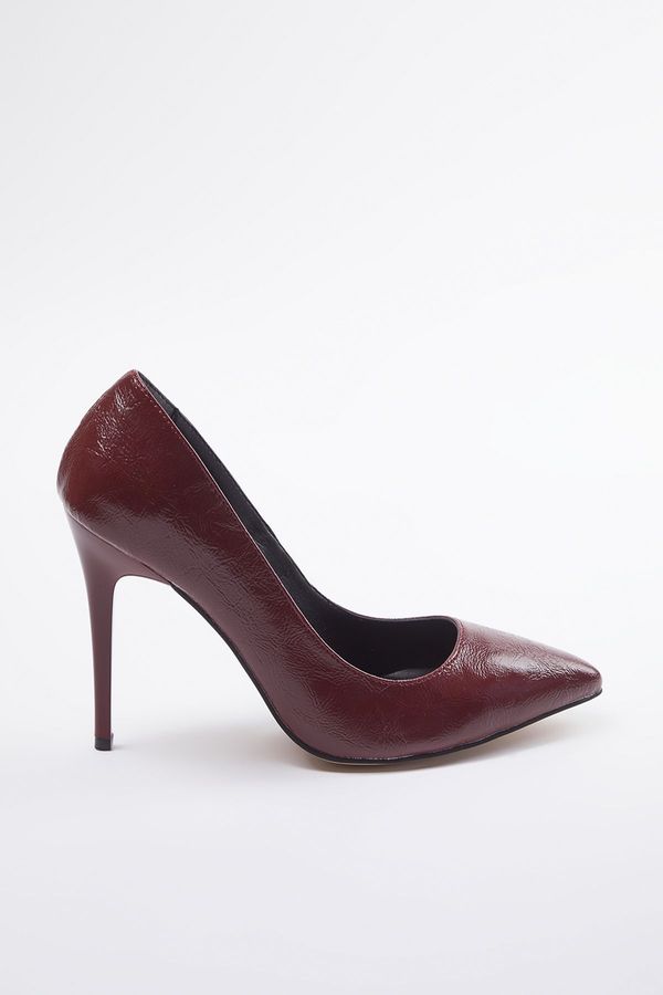 Trendyol Trendyol Burgundy Pointed Toe Women's Classic Thin Heel Stiletto Shoes