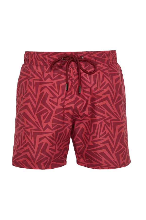 Trendyol Trendyol Burgundy Standard Size Marine Shorts