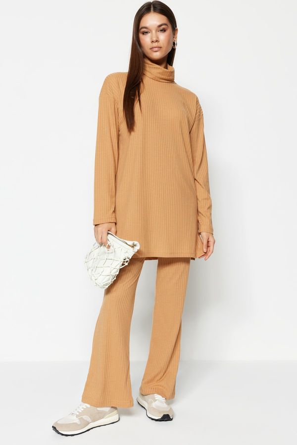 Trendyol Trendyol Camel Neck Tunic-Pants Knitted Suit