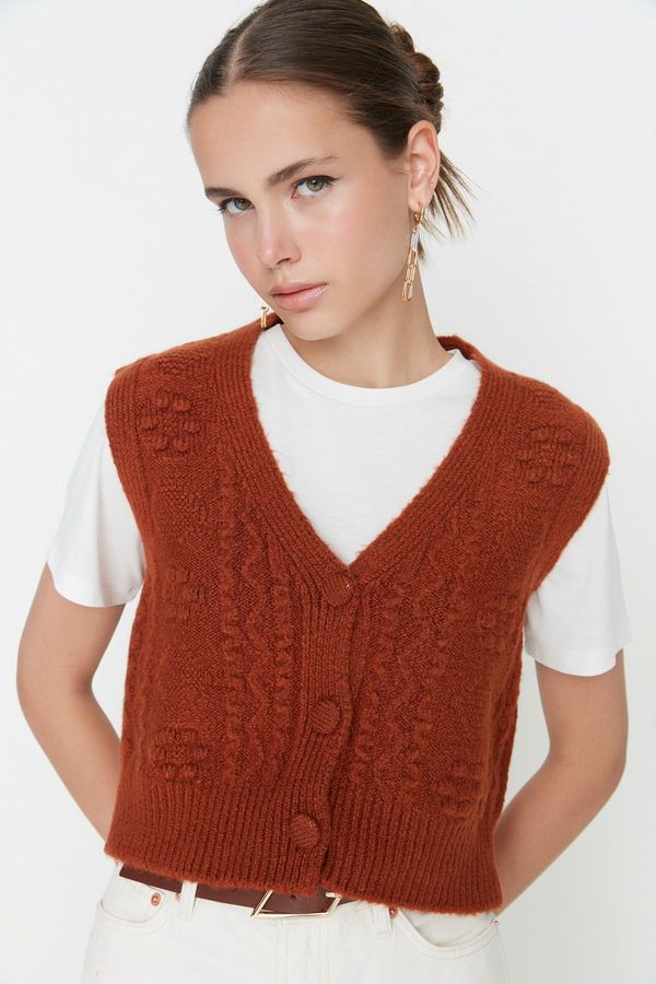 Trendyol Trendyol Camel Soft Textured Knitwear Sweater