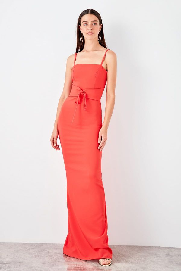 Trendyol Trendyol Coral Accessory Detailed Evening dress