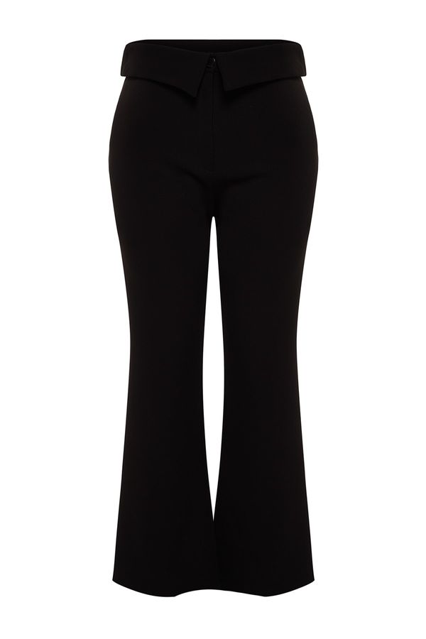 Trendyol Trendyol Curve Black High Waist Finike Woven Trousers