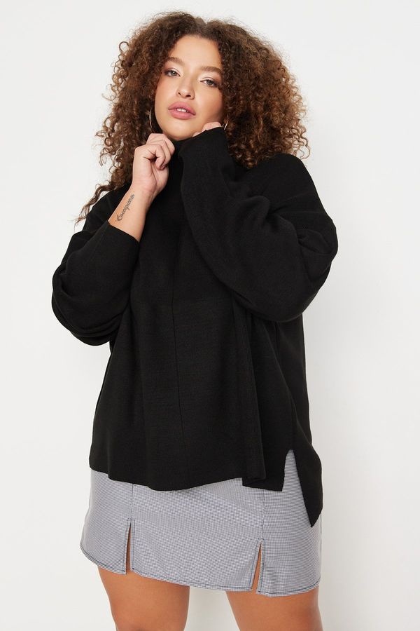 Trendyol Trendyol Curve Black Slits in the Sides Knitwear Sweater