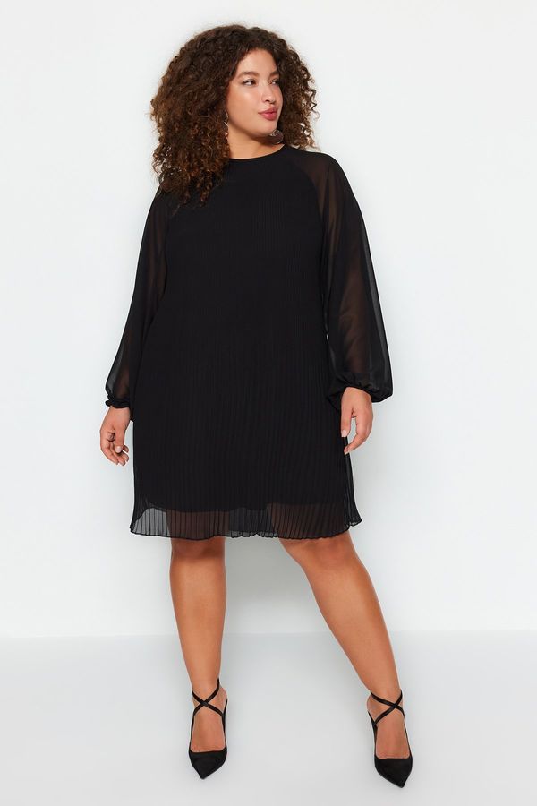 Trendyol Trendyol Curve Black Straight Cut/Shift Mini Woven Dress