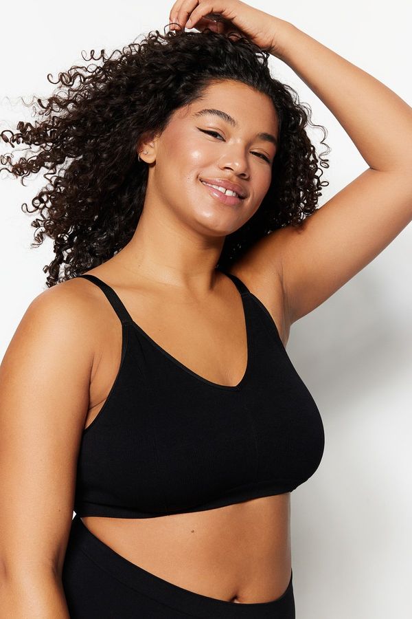 Trendyol Trendyol Curve Black Strappy Seamless Bra