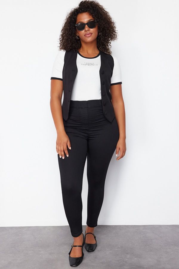 Trendyol Trendyol Curve Black Tights Look Extra Flexible Skinny Jeans