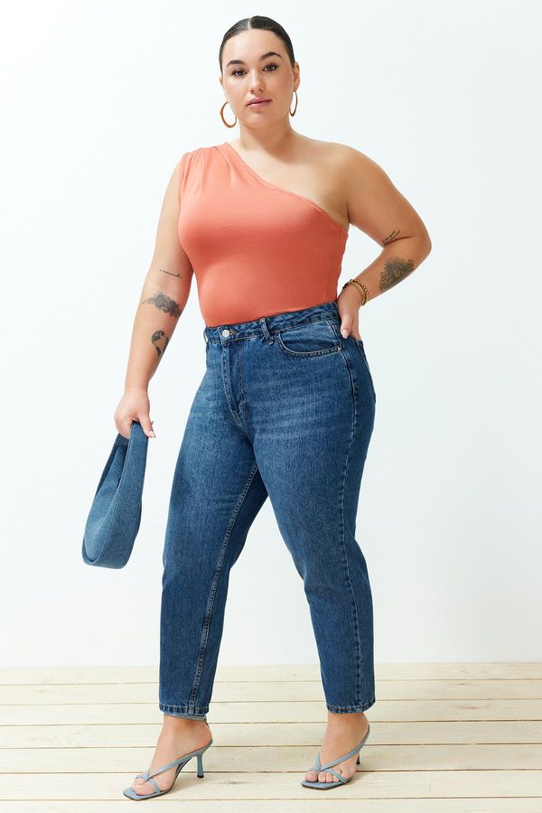 Trendyol Trendyol Curve Blue High Waist Mom Fit Jeans