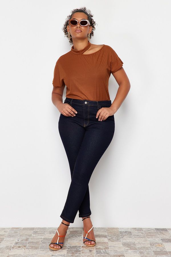 Trendyol Trendyol Curve Dark Blue Stretchy Skinny Jeans