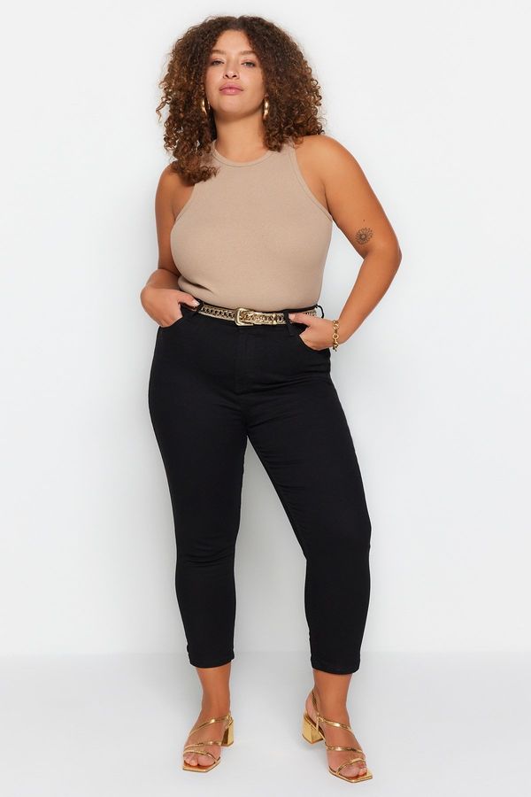 Trendyol Trendyol Curve High Waist Non-Fading Black Stretchy Skinny Jeans