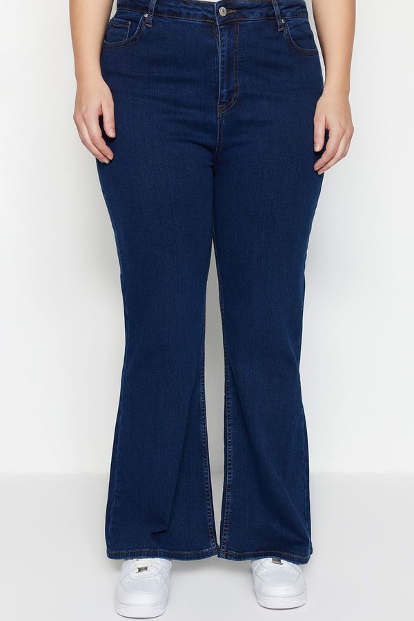 Trendyol Trendyol Curve Indigo High Waist Flare Jeans