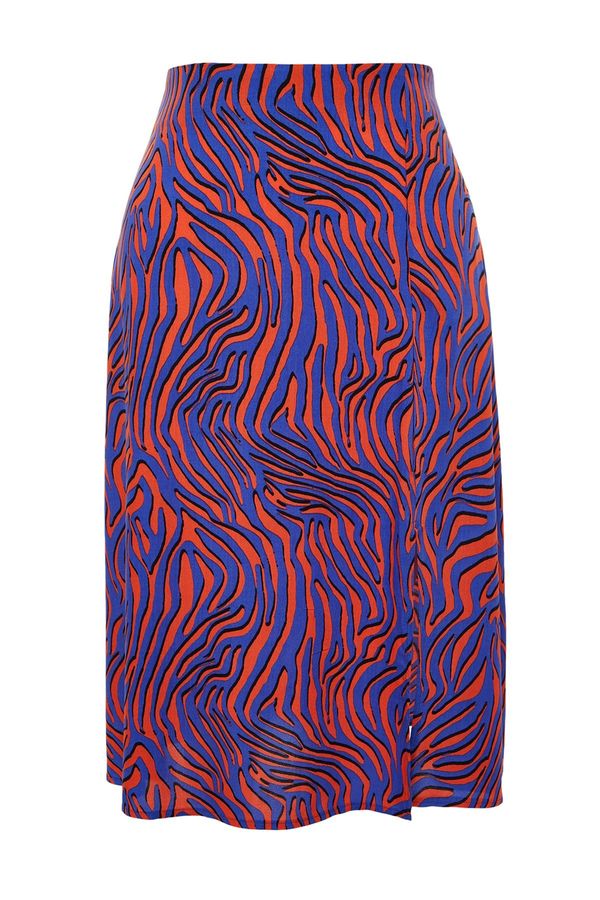 Trendyol Trendyol Curve Multicolored Animal Pattern A-line Shally Woven Skirt
