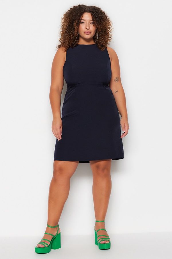 Trendyol Trendyol Curve Navy Blue A-line Woven Dress