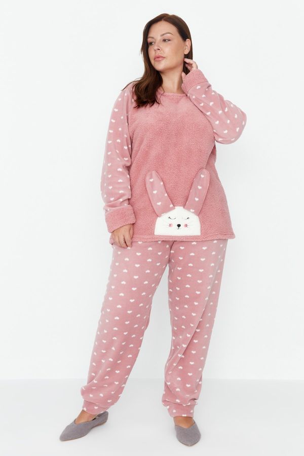 Trendyol Trendyol Curve Powder Welsoft Pajama Set