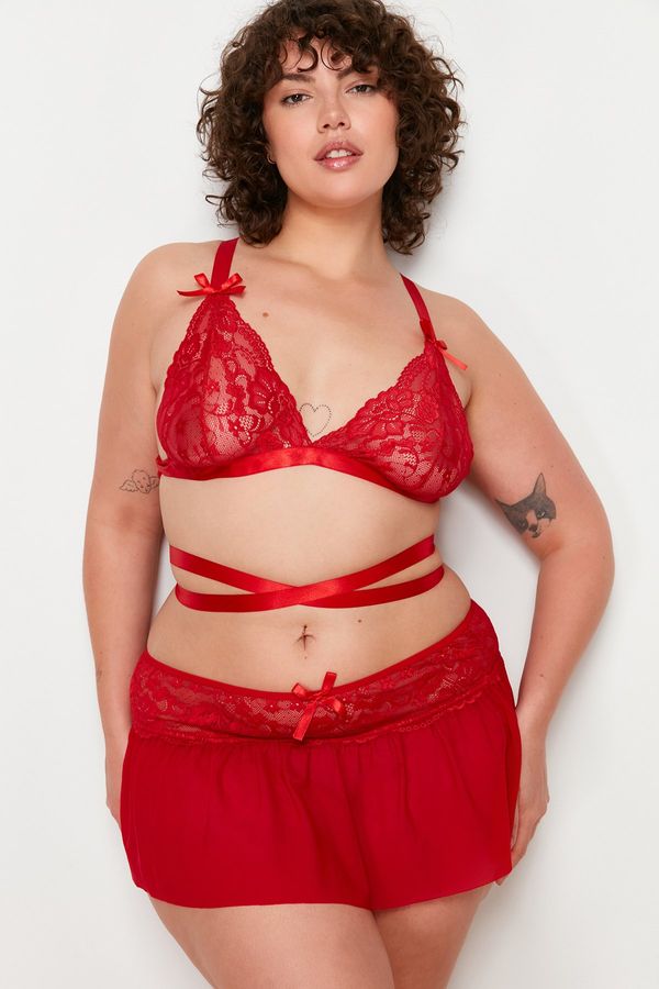 Trendyol Trendyol Curve Red Underwear Set