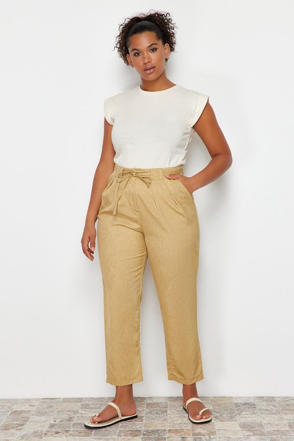 Trendyol Trendyol Curve Stone Carrot Woven Trousers