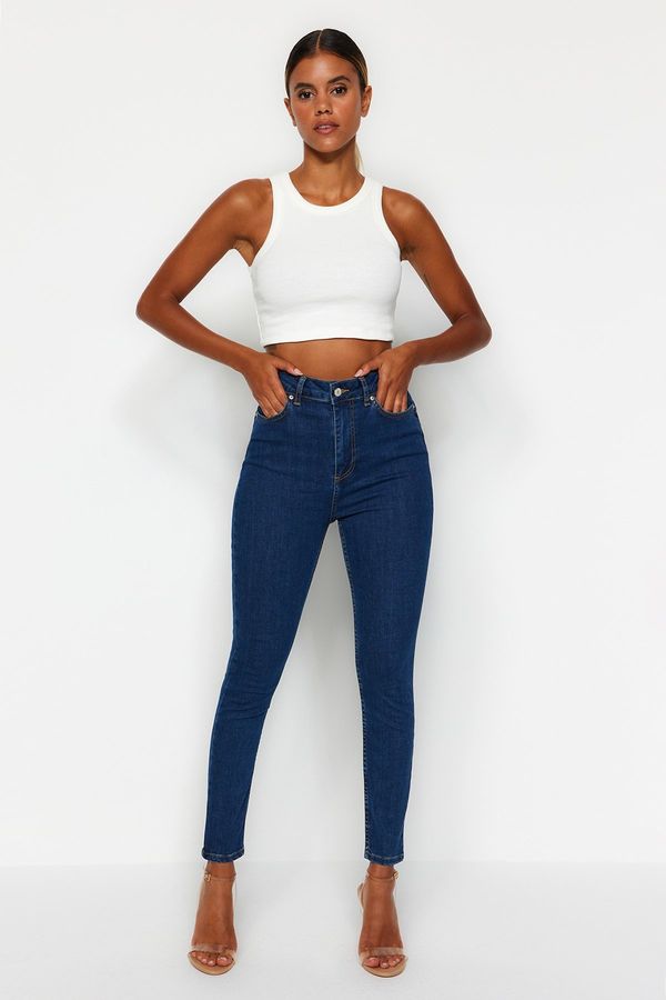 Trendyol Trendyol Dark Blue Push Up High Waist Skinny