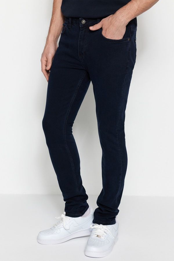 Trendyol Trendyol Dark Navy Blue Premium Stretch Fabric Skinny Fit Jeans Denim Trousers