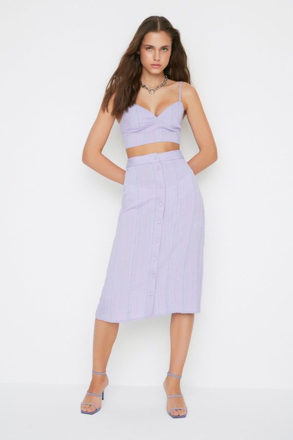 Trendyol Trendyol Design Lilac Plaid Skirt