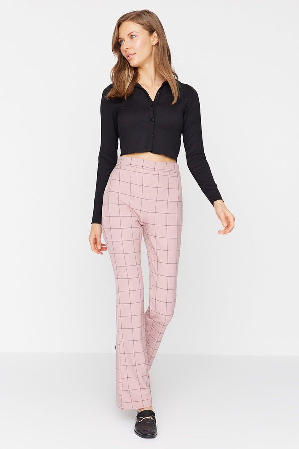 Trendyol Trendyol Dry Rose Flare Fit Woven High Waist Trousers