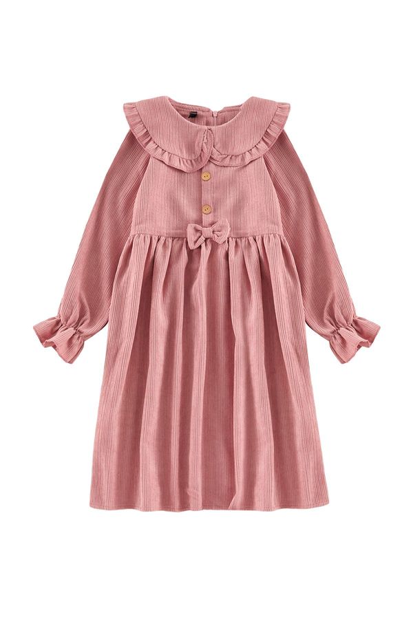 Trendyol Trendyol Dusty Rose Regular Plain Cotton Woven Dress