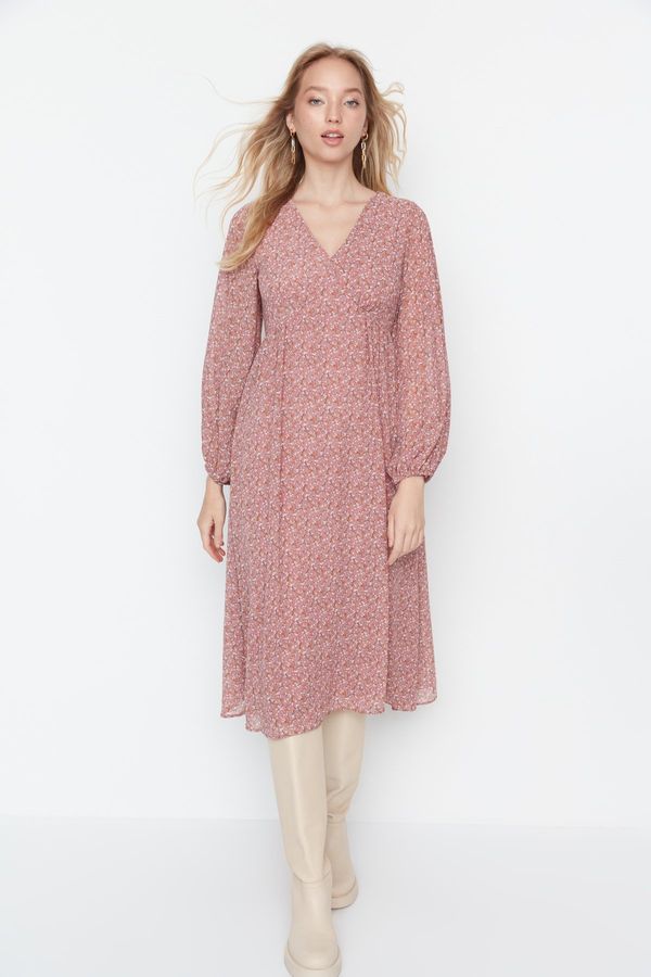 Trendyol Trendyol Dusty Rose V-Neck Woven Dress