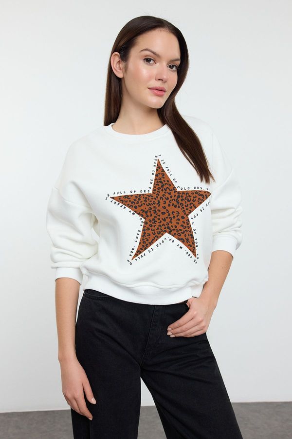 Trendyol Trendyol Ecru Knitted Sweatshirt