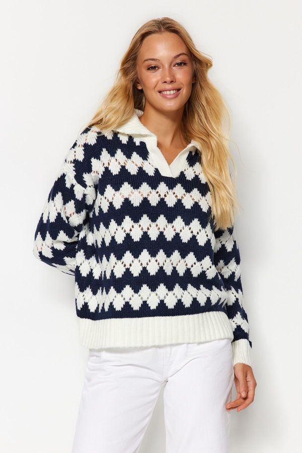 Trendyol Trendyol Ecru Openwork/Hole Knitwear Sweater