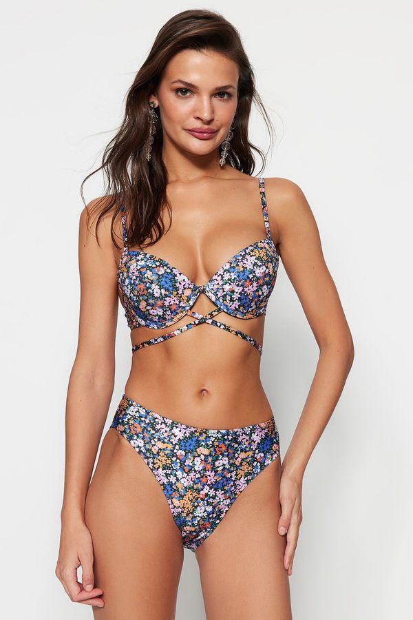 Trendyol Trendyol Floral Patterned Regular Bikini Bottom