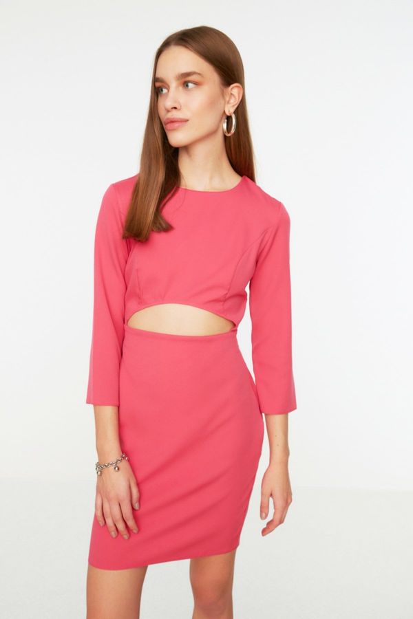 Trendyol Trendyol Fuchsia Cut Out Detailed Woven Dress