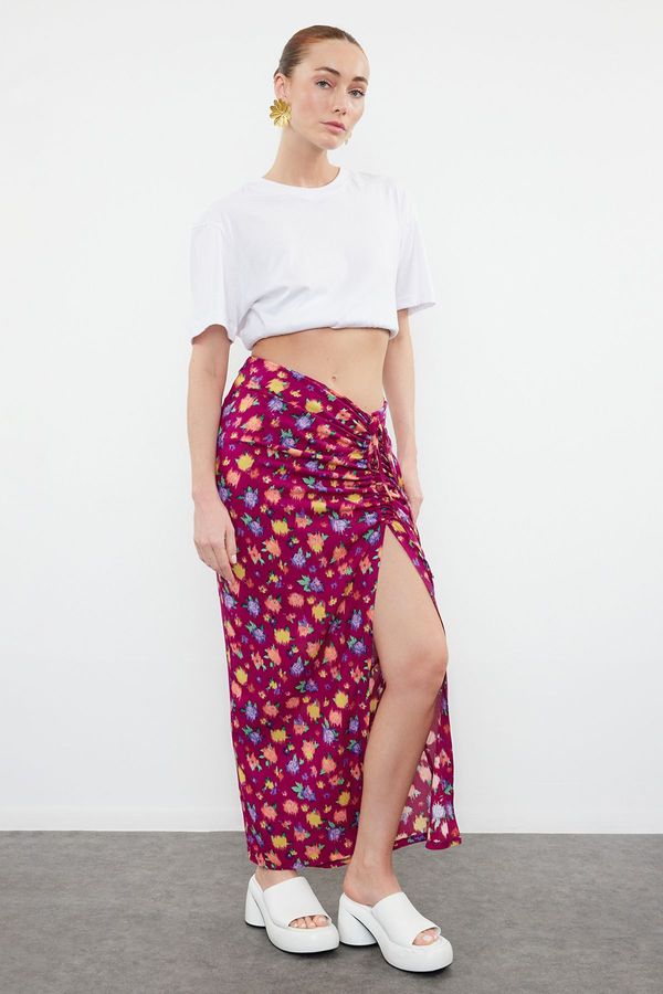 Trendyol Trendyol Fuchsia Patterned Woven Skirt