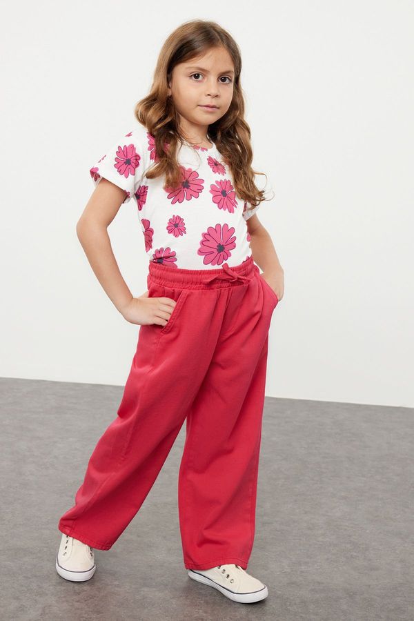 Trendyol Trendyol Girl's Fuchsia Denim Trousers Jean