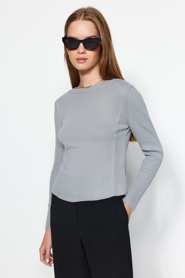 Trendyol Trendyol Gray Basic Knitwear Sweater