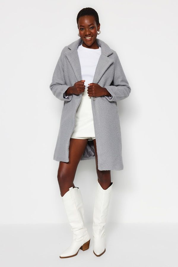 Trendyol Trendyol Gray Boucle Coat