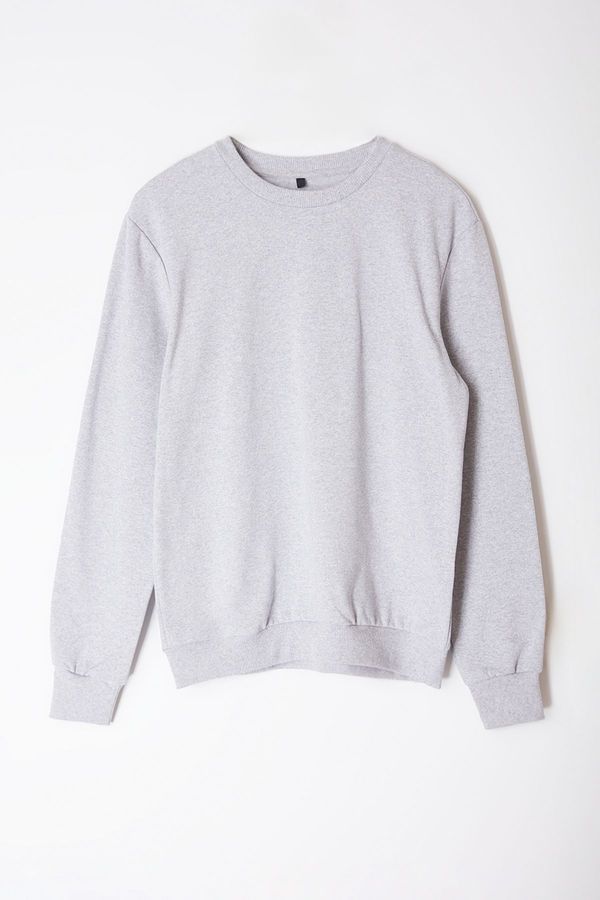 Trendyol Trendyol Gray Melange Regular/Normal Cut Basic Sweatshirt