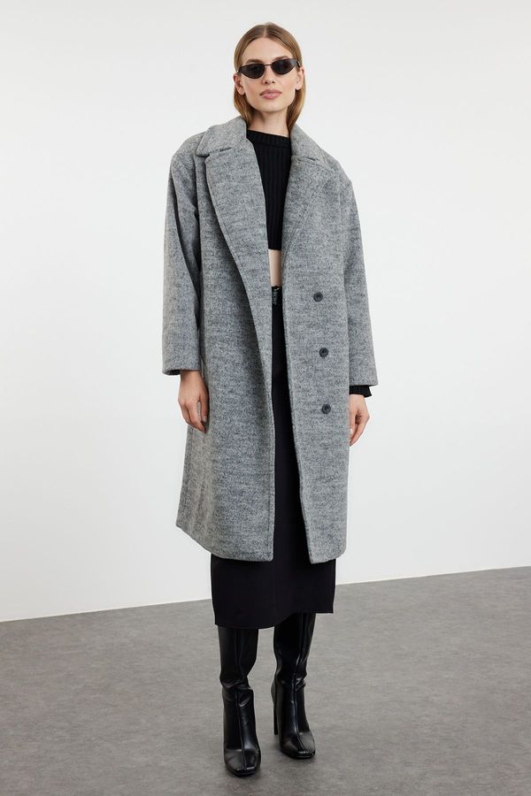 Trendyol Trendyol Gray Regular Wool Coat
