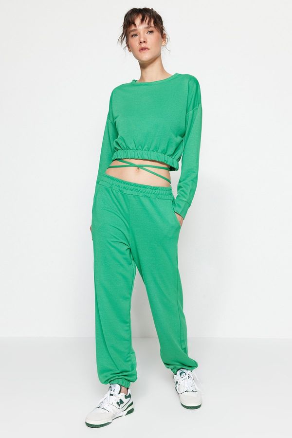 Trendyol Trendyol Green Knitted Top and Bottom Set with Waist Detail