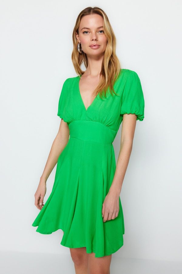 Trendyol Trendyol Green Mini Woven Beach Dress