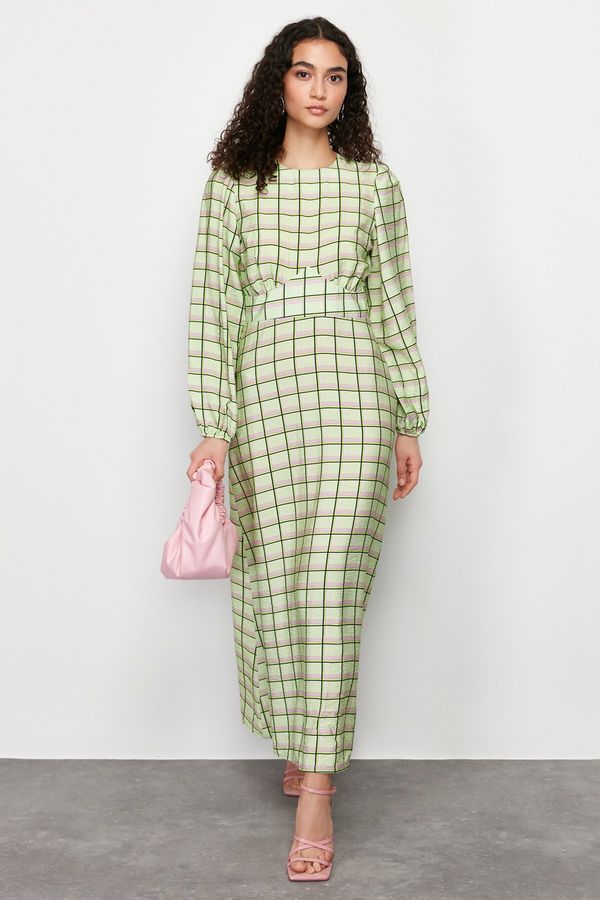 Trendyol Trendyol Green Plaid / Checkered Woven Dress