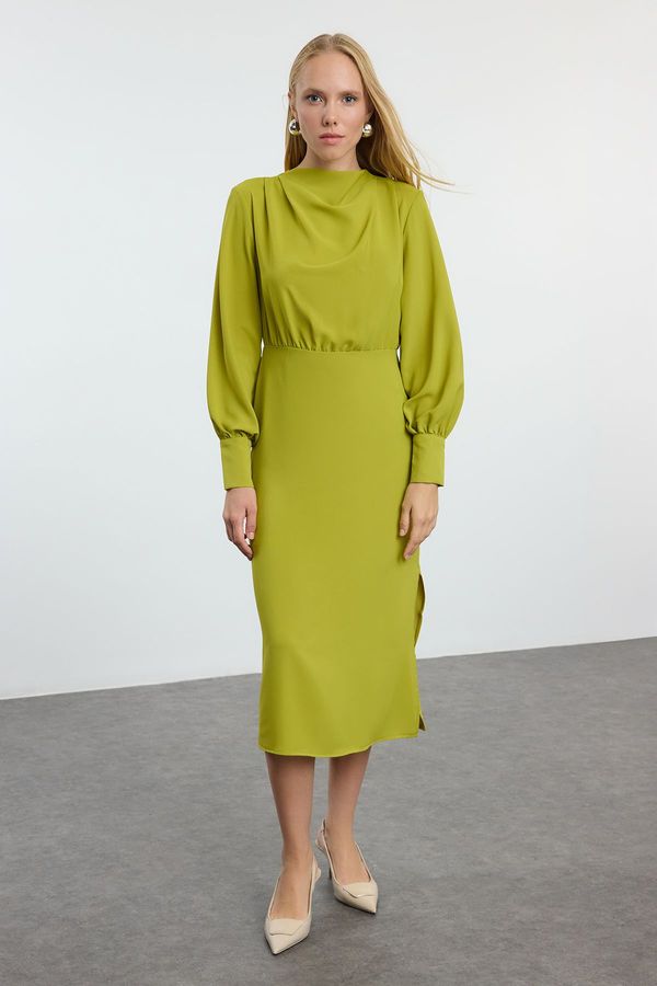 Trendyol Trendyol Green Plain Woven Dress