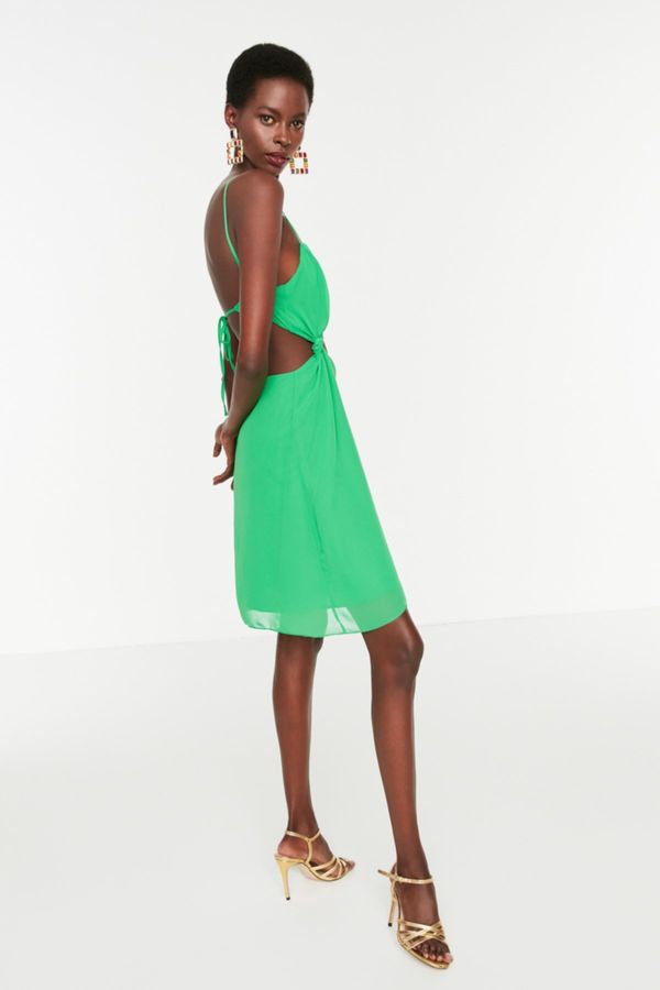 Trendyol Trendyol Green Waist Detailed Chiffon Dress