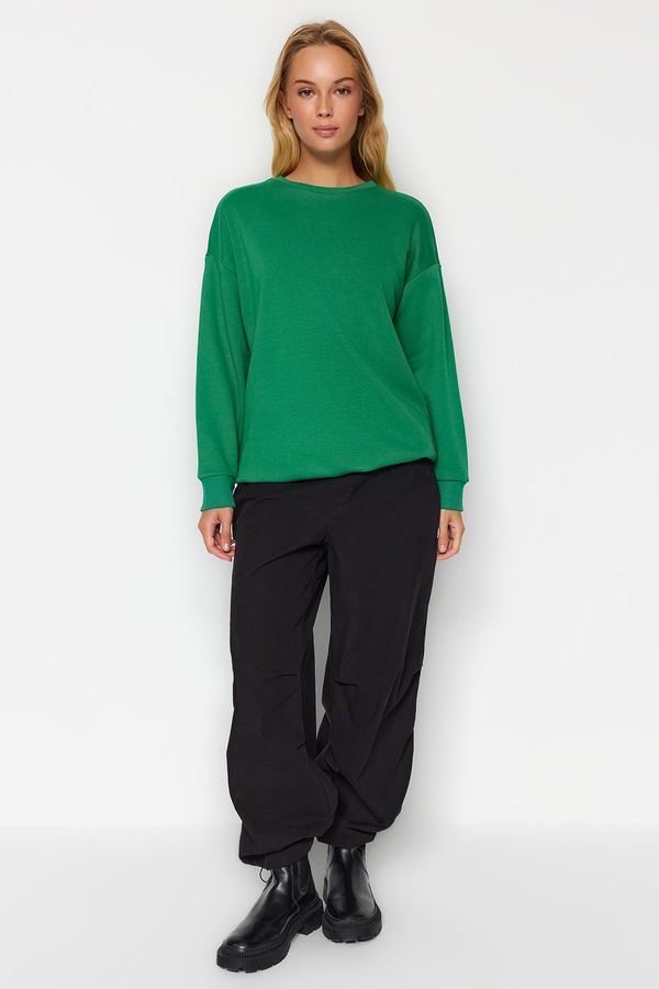 Trendyol Trendyol Green Waist Elastic Detail Knitted Sweatshirt