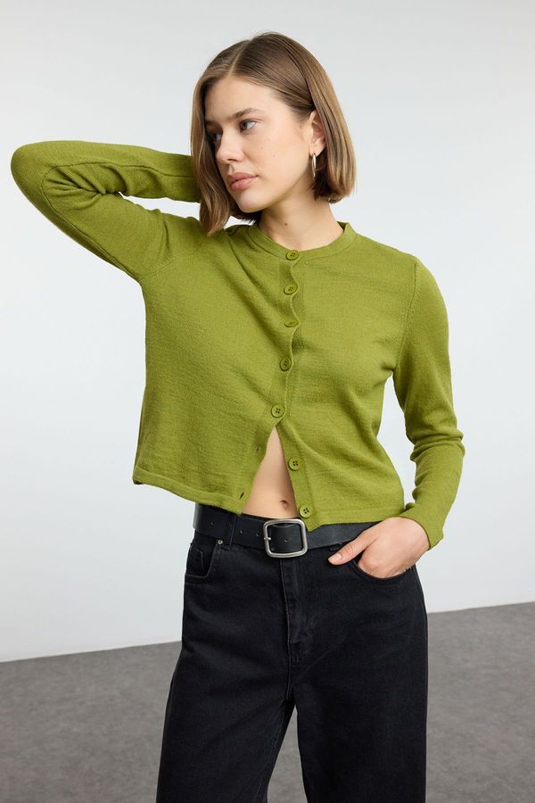 Trendyol Trendyol Green Wool Knitted Cardigan