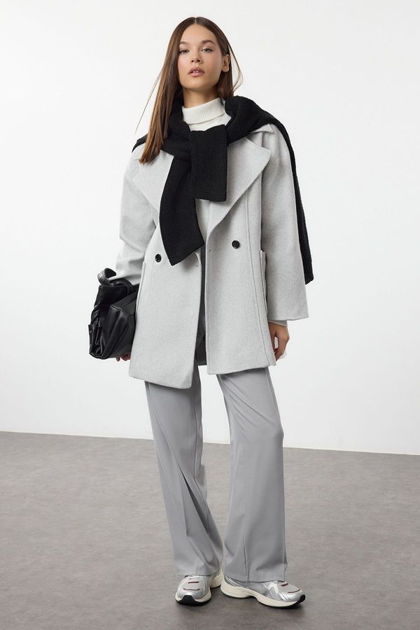 Trendyol Trendyol Grey Oversize Coat