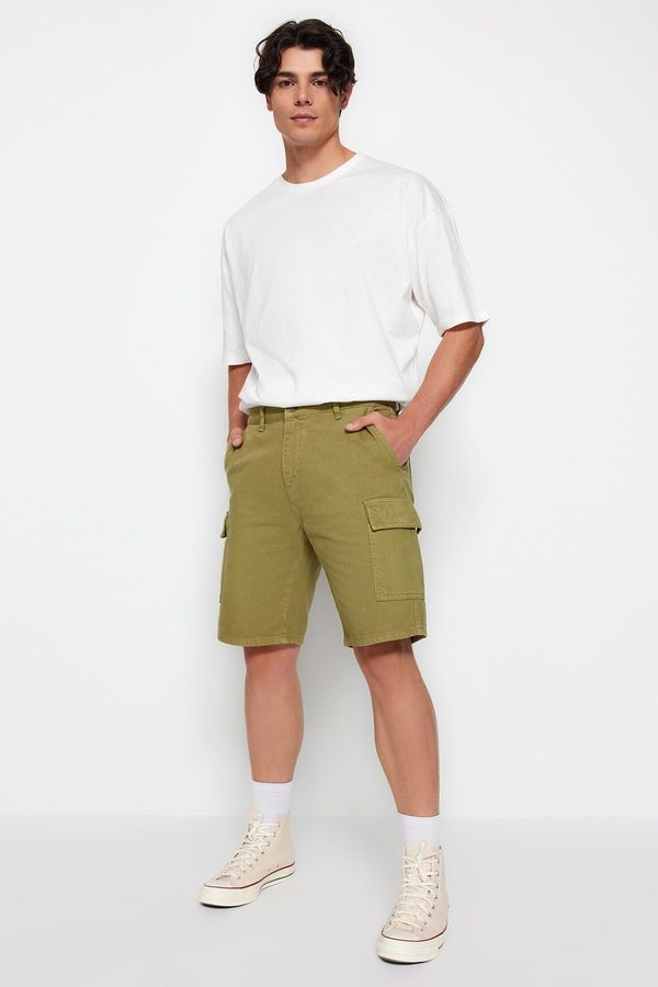 Trendyol Trendyol Khaki Comfort Fit Cargo Pocket Denim Denim Shorts & Bermuda