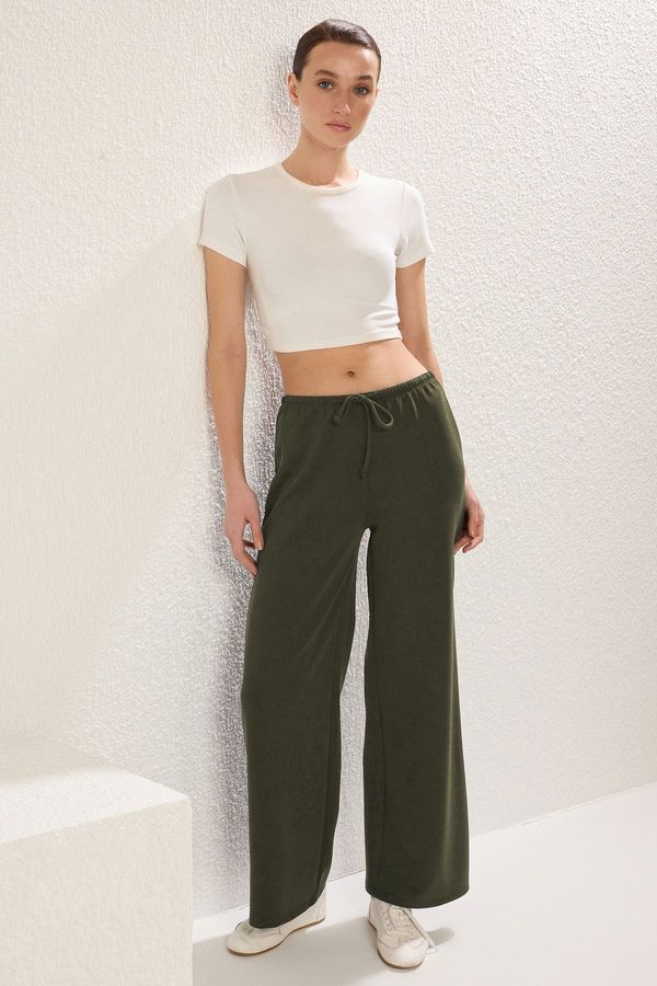 Trendyol Trendyol Khaki More Sustainable Wide Leg Trousers
