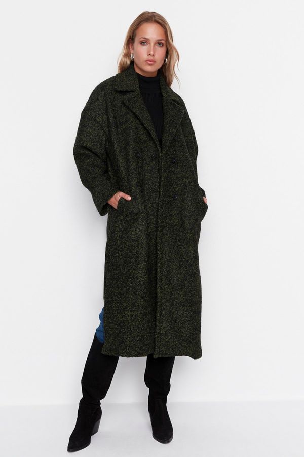 Trendyol Trendyol Khaki Oversize Premium Wool Cachet Coat