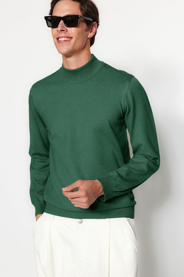 Trendyol Trendyol Khaki Regular Half Turtleneck Plain Knitwear Sweater