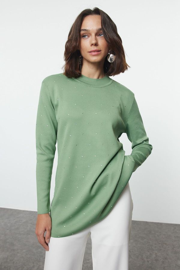 Trendyol Trendyol Knitwear Sweater with Mint Stone Accessories